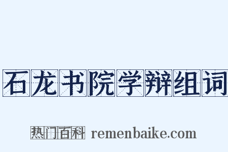 石龙书院学辩组词是什么意思的图片